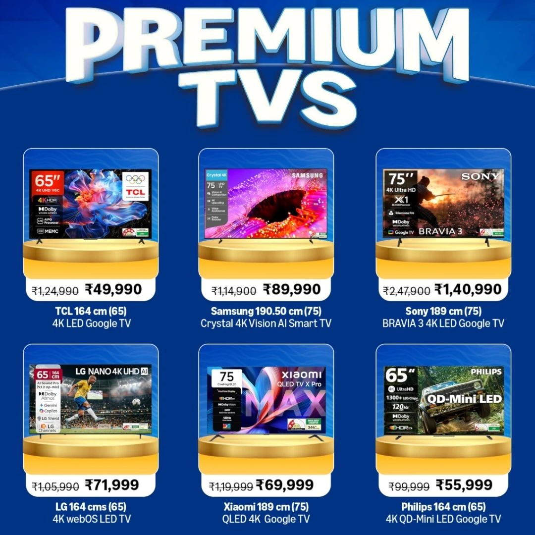 Best Large Screen 4K and QLED TV Deals