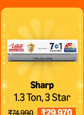 Sharp 1.3 Ton 3 Star Inverter Split AC