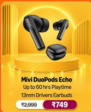 Mivi DuoPods Echo TWS Earbuds 60 Hours Playtime