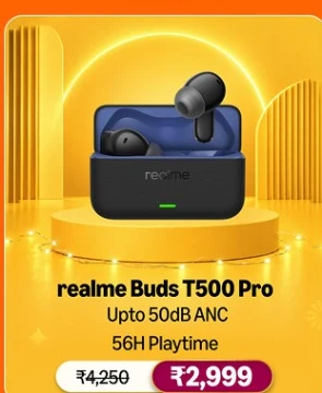 realme Buds T500 Pro TWS Earbuds 50dB ANC