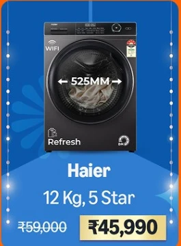 Haier 12 Kg 5 Star Fully Automatic Washing Machine
