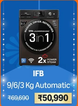 IFB 9/6/3 Kg Automatic Washer Dryer Refresher 3-in-1